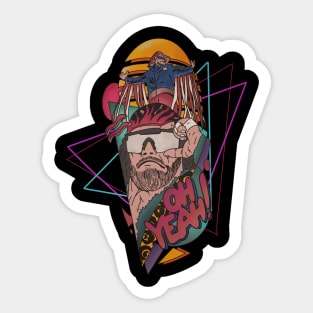 Retro 80s Macho Man Sticker